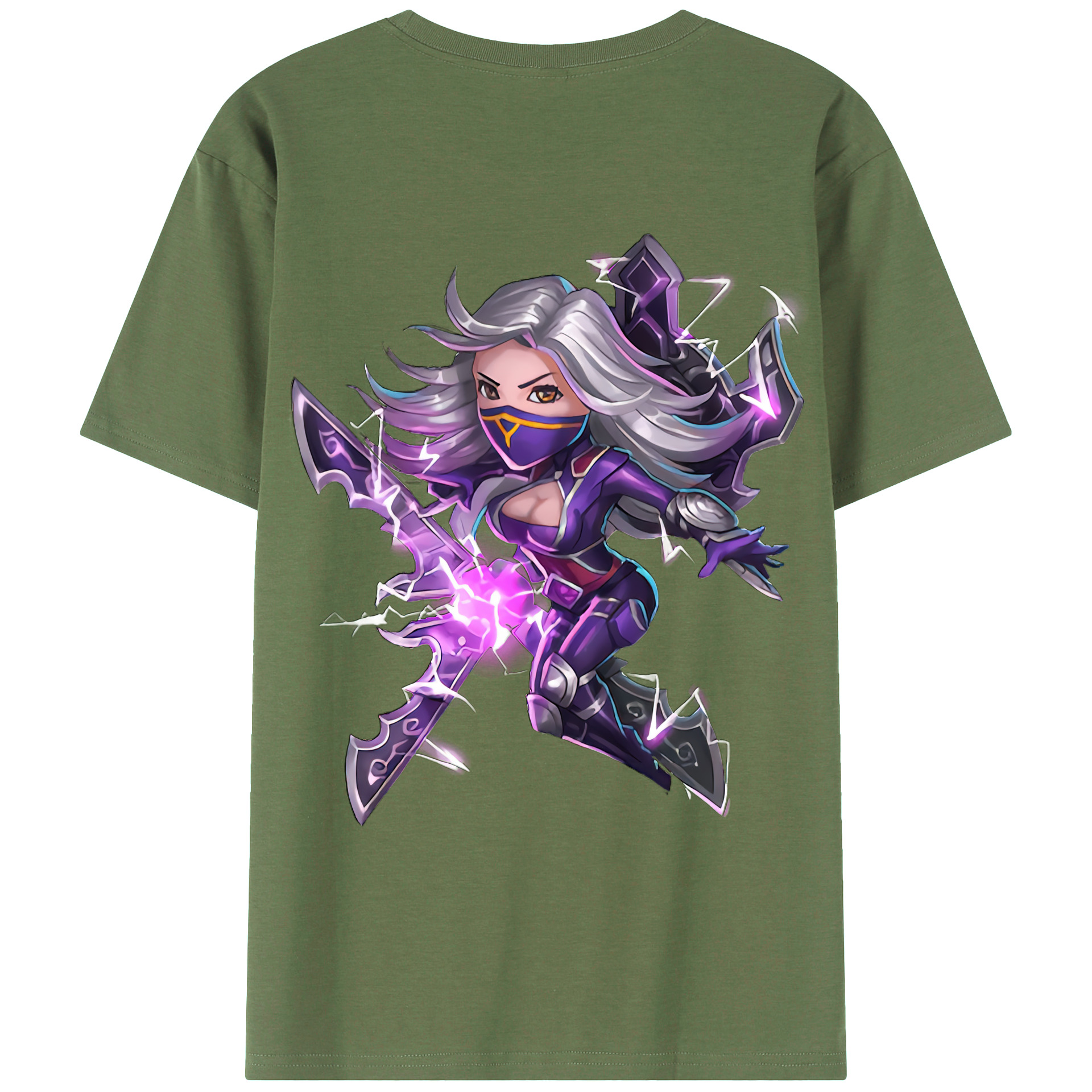（画像用） リーグ・オブ・レジェンド League of Legends LOL 綿100％ メンズ半袖Tシャツ（バックプリント） 通気性